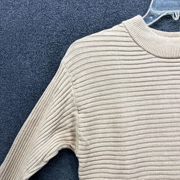 KIRUNDO Sweater Womens Small Cream Long Sleeves Casual Cold Shoulder - Picture 4 of 13